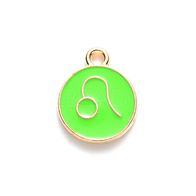 Alloy Enamel Pendants ENAM-S124-01A-06G-1