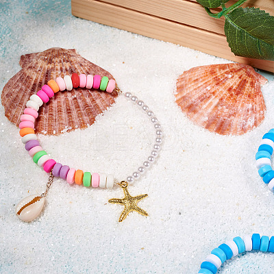 4 Strands 4 Style Handmade Polymer Clay Beads CLAY-CW0001-05-1