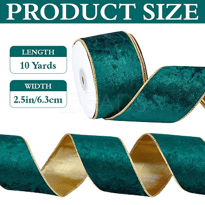 Polyester Velvet Ribbons SRIB-WH0011-356C-1