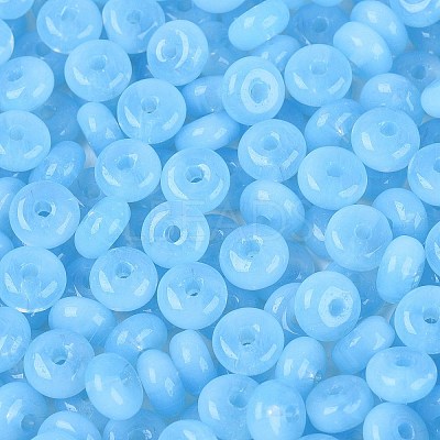 Imitation Jade Glass Seed Beads SEED-Q042-01A-C01-1