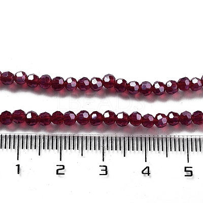 Electroplate Transparent Glass Beads Strands EGLA-A035-T3mm-A02-1