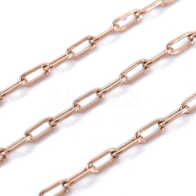 Ion Plating(IP) 304 Stainless Steel Paperclip Chains CHS-F010-01A-RG-01-1