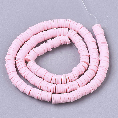 Handmade Polymer Clay Beads Strands CLAY-R089-6mm-071-1