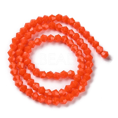 Opaque Solid Color Imitation Jade Glass Beads Strands GLAA-F029-P4mm-03-1
