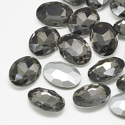 Pointed Back Glass Rhinestone Cabochons RGLA-T080-8x10mm-03-1