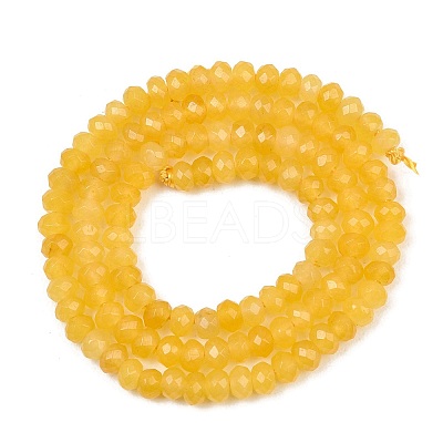 Dyed Natural Malaysia Jade Rondelle Beads Strands G-E316-2x4mm-30-1