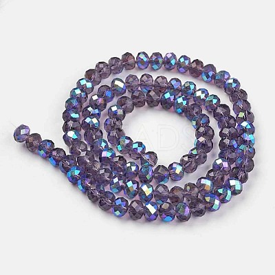 Electroplate Glass Beads Strands EGLA-A034-T3mm-L13-1