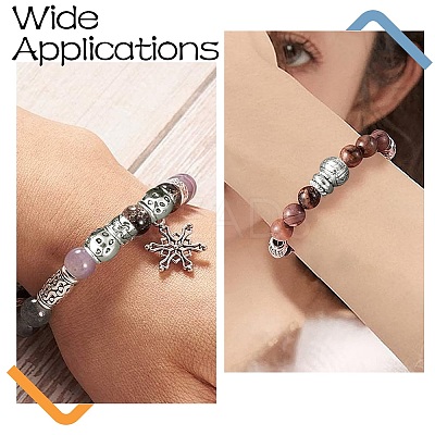 100Pcs 10 Styles Tibetan Style Alloy European Beads FIND-CJ0003-72-1