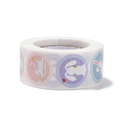 8 Patterns Easter Theme Self Adhesive Paper Sticker Rolls DIY-C060-03H-1