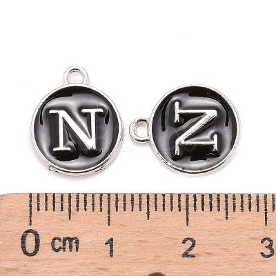 Platinum Plated Alloy Charms LS-ENAM-S118-02N-P-1
