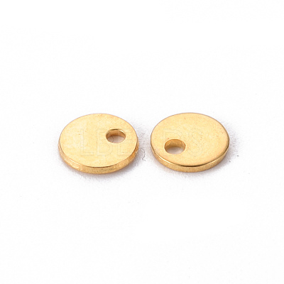 201 Stainless Steel Stamping Blank Tag Pendants STAS-T058-6mm-G-1