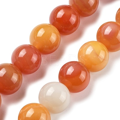 Natural Multi-Color Agate Beads Strands G-A261-B08-14mm-1