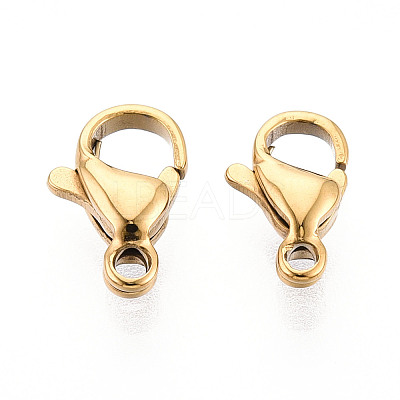 304 Stainless Steel Lobster Claw Clasps STAS-T065-9mm-34G-1