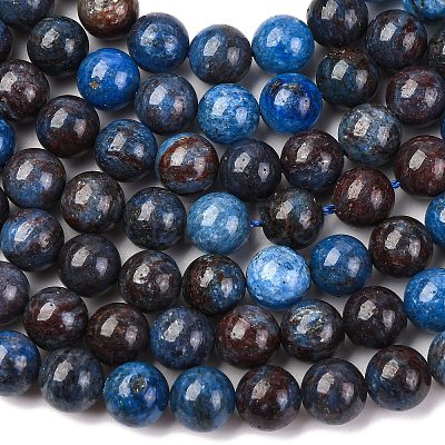 Natural Blue Opal Beads Strands G-H045-A02-8MM-1