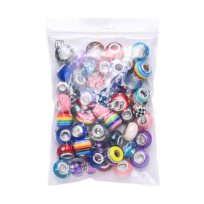 Acrylic & Resin & Polymer Clay Rhinestone European Beads FPDL-S015-04A-1