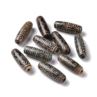 Tibetan Style dZi Beads TDZI-E004-12-1