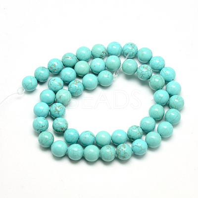 Synthetic Turquoise Beads Strands X-G-R003-04-1