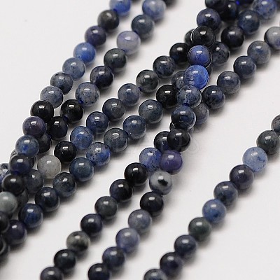 Natural Gemstone Sodalite Round Beads Strands G-A130-2mm-16-1