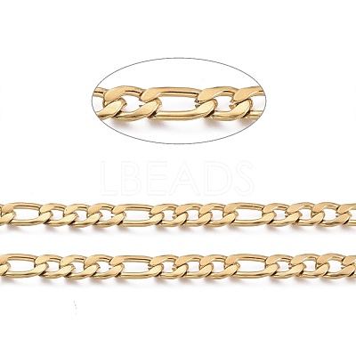 3.28 Feet 304 Stainless Steel Figaro Chains X-STAS-M032-45G-1.6mm-1