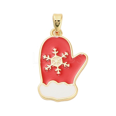 Brass Enamel Pendants KK-B158-01G-1