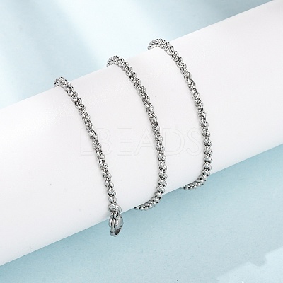 2.5MM 304 Stainless Steel Rolo Chain/Pea Chain Necklaces SA-CBA4160-23P-1