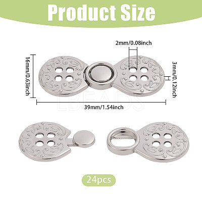 Zinc Alloy Snap Lock Clasps LS-FIND-WH0149-96P-1