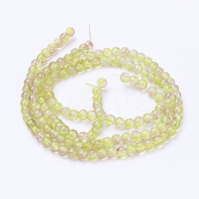 Spray Painted Crackle Glass Beads Strands X-CCG-Q002-6mm-05-1