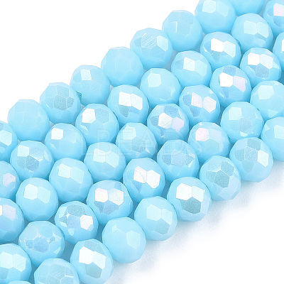 Electroplate Glass Beads Strands LS-EGLA-A034-P2mm-B14-1