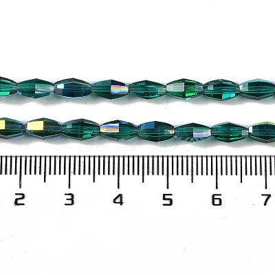 Electroplate Glass Beads Strands GLAA-Q101-03B-AB02-1