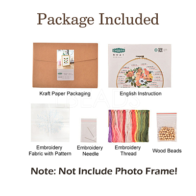 Embroidery Starter Kits DIY-P077-039-1