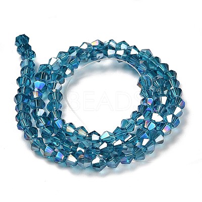 Transparent Electroplate Glass Beads Strands EGLA-A039-T2mm-B01-1
