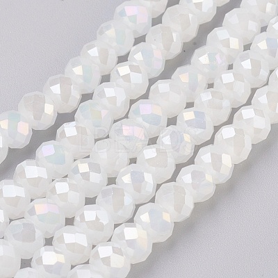 Electroplate Glass Beads Strands X-GLAA-K027-03AB-1