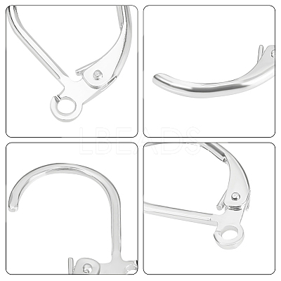 100Pcs 316L Surgical Stainless Steel Leverback Earring Findings STAS-BBC0010-61S-1