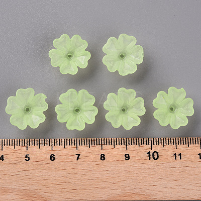 Transparent Frosted Acrylic Bead Caps MACR-S371-04A-728-1