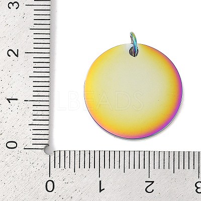 Ion Plating(IP) 304 Stainless Steel Pendants STAS-I311-32H-RC-1