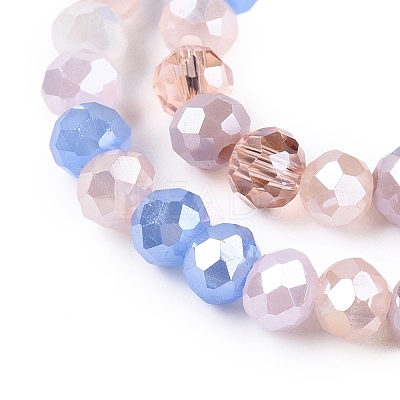 Electroplate Glass Beads Strands GLAA-T023-B16-05-1