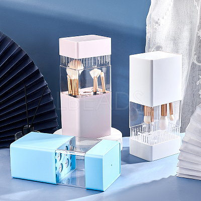 ABS with Plastic Cosmetic Brush Storage Container AJEW-WH0168-18B-1