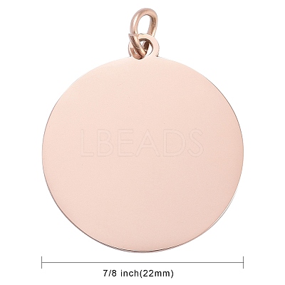 Ion Plating(IP) 304 Stainless Steel Pendants LS-STAS-I311-06RG-1