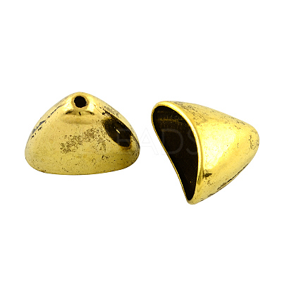Tibetan Style Alloy Triangle Apetalous Bead Cones TIBE-5212-AG-LF-1