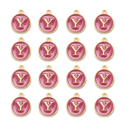 Golden Plated Alloy Enamel Charms ENAM-S118-08Y-1