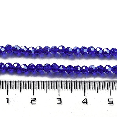 Electroplate Transparent Glass Beads Strands EGLA-A035-T3mm-A06-1