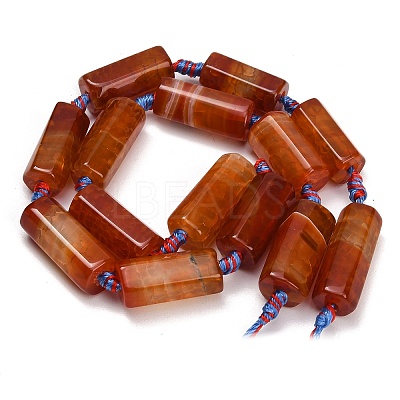 Natural Dragon Veins Agate Beads Strands GG-CBAD37B-01-1