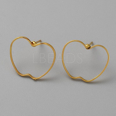 Golden Brass Hollow Geometry Stud Earrings EJEW-WH0012-127G-1