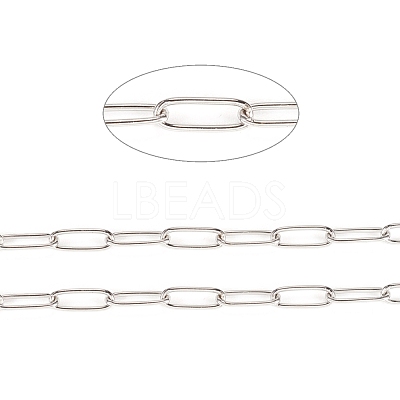 Tarnish Resistant 304 Stainless Steel Paperclip Chains CHS-F010-01E-P-1