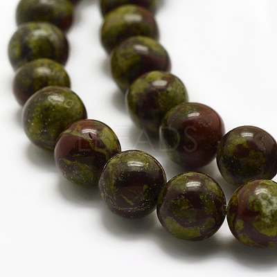 Natural Dragon Blood Beads Strands G-G735-34-4mm-1