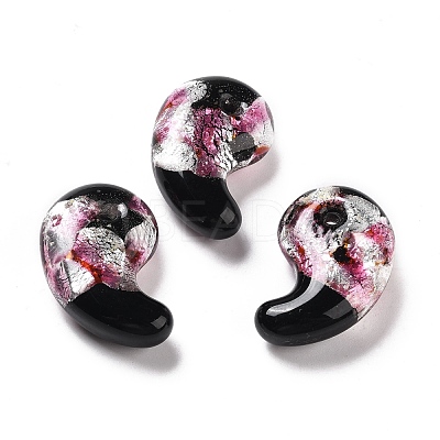 Luminous Handmade Silver Foil Lampwork Beads LAMP-F022-05C-1