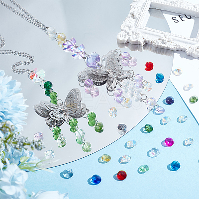 200Pcs Glass Charms RGLA-SP0001-03C-1
