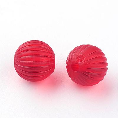 Transparent Acrylic Corrugated Beads FACR-S040-M-1