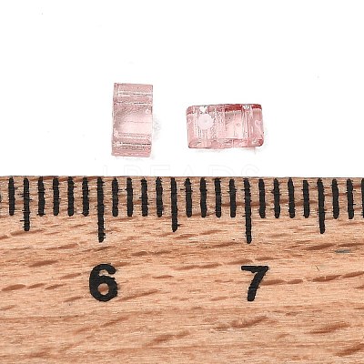 2-Hole Transparent Glass Seed Beads SEED-S023-30B-30-1