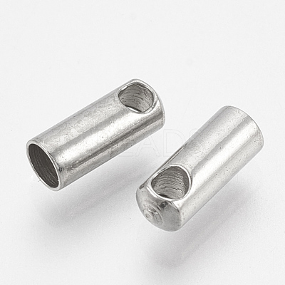 Tarnish Resistant 201 Stainless Steel Cord Ends X-STAS-S028-42-1